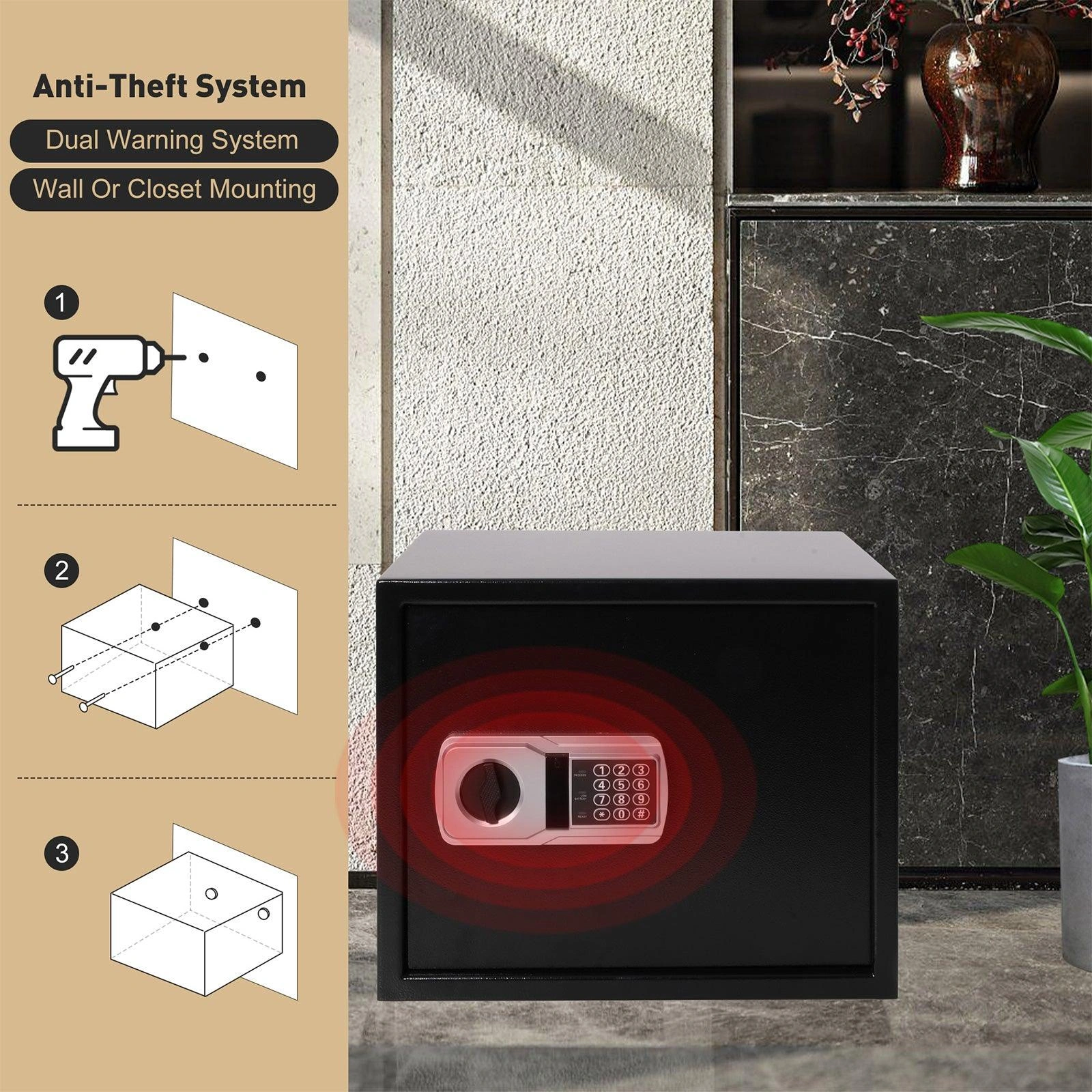 Fort Knox Safe Home Security Digital Money Box with Alarm