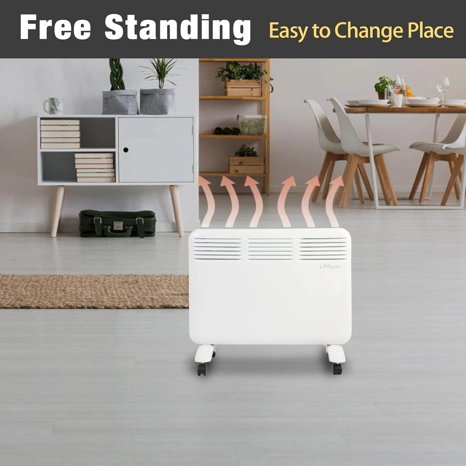 Warm Up Your Space: 1000W Wall-Mounted Heater with Smart Thermostat.