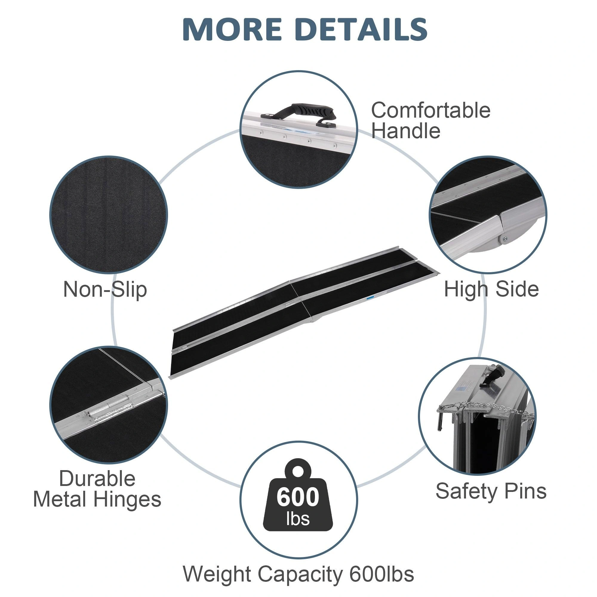 Smooth Rolling Mobility Ramp - 10ft Folding Aluminum for Easy Access!